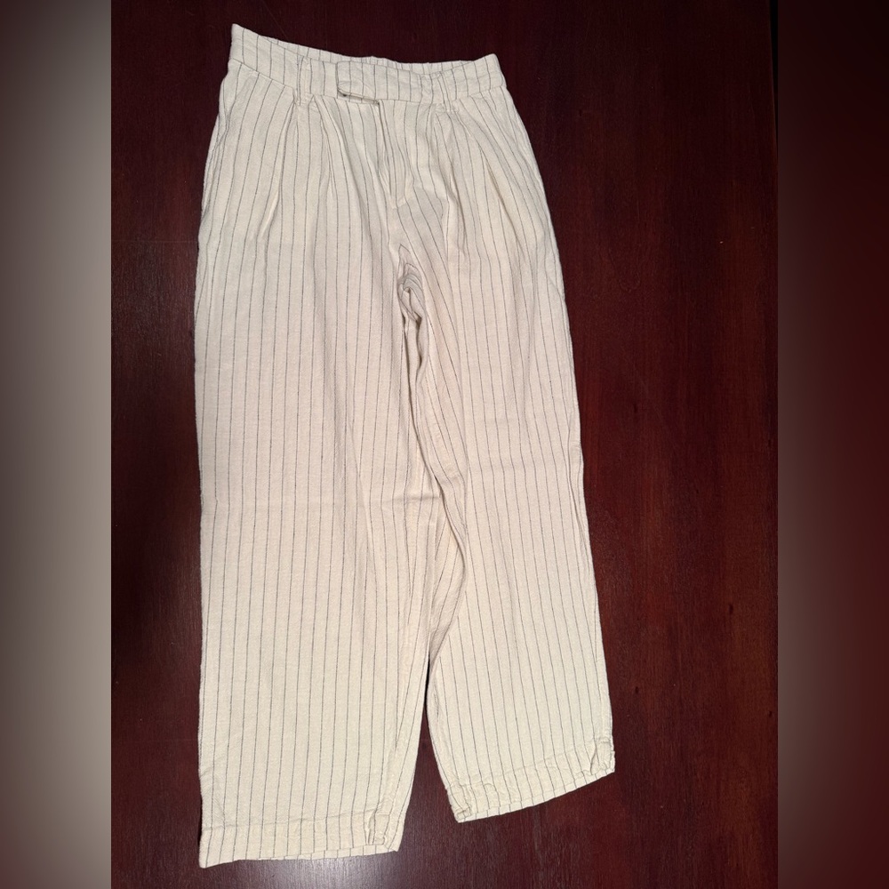 A New Day Women’s Cream Striped Pants